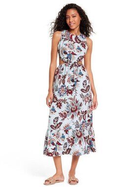 Women's Large Leafy Floral Print Cutout Maxi Dress - RHODE x Target- Size Small